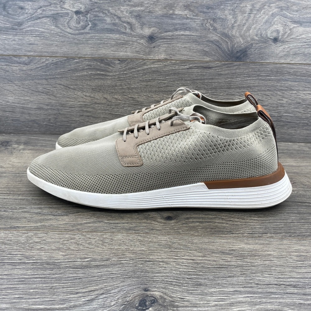 Wolf & Shepherd Swiftknit Swift Derby Mens 12 Stone Tan Hybrid Dress Sneaker